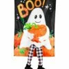Promo 🧨 Evergreen Orange 'Boo' Ghost Garden Flag 🥰
