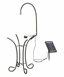 New 🔥 Evergreen Black Water-Agitator Birdbath Stand 🌟