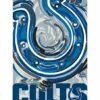 Flash Sale ✨ Evergreen Blue & White Indianapolis Colts Justin Patten Suede Outdoor Flag 🔥