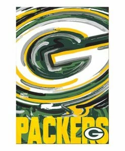 Best Sale 🛒 Evergreen Green & Yellow Green Bay Packers Justin Patten Suede Outdoor Flag ✨