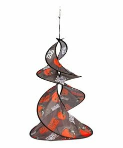 Outlet ❤️ Evergreen Cleveland Browns Gray Twister Hanging Outdoor Décor 🧨