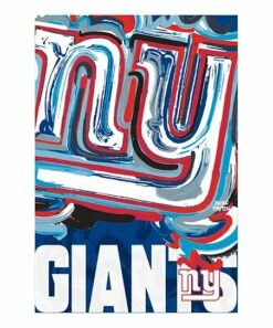 Brand new 🔔 Evergreen Blue & Red New York Giants Justin Patten Suede Outdoor Flag 🛒