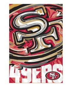 Buy 🧨 Evergreen Red & Black San Francisco 49ers Justin Patten Suede Outdoor Flag 😉