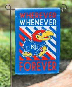 Brand new 🛒 Evergreen Kansas Jayhawks Blue 'Forever' Outdoor Flag 😍