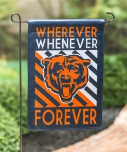 Promo 🌟 Evergreen Black & Orange Chicago Bears 'Wherever Whenever' Outdoor Flag ✨