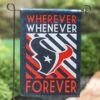 Buy 🌟 Evergreen Navy & Red Stripe Houston Texans 'Wherever Whenever' Outdoor Flag 👏