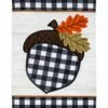Wholesale ⌛ Evergreen White & Black Buffalo Check Acorn Outdoor Flag 🛒
