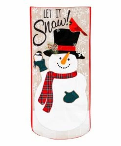 Flash Sale ⌛ Evergreen White 'Let It Snow' Snowman Garden Flag 🎉 -Outlet Evergreen Shop zu106339629 alt 2 tm1663261352