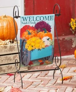 Budget ✔️ Evergreen Teal & Orange 'Welcome Friends & Family' Outdoor Flag 👏 -Outlet Evergreen Shop zu106339651 alt 1 tm1657110418