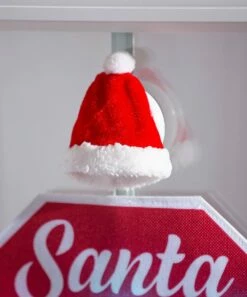 Best deal 😍 Evergreen Red 'Santa Stop Here' Stop Sign LED Window Décor 🎉 -Outlet Evergreen Shop zu106339794 alt 5 tm1657640390