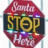 Best deal 😍 Evergreen Red 'Santa Stop Here' Stop Sign LED Window Décor 🎉