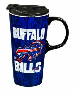 Wholesale ⭐ Evergreen Buffalo Bills Justin Patten Logo Travel Cup & Gift Box 👏