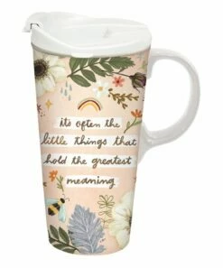 Cheapest 🧨 Evergreen Light Pink 'Little Things' Blessing 17-Oz. Travel Mug & Gift Box 💯