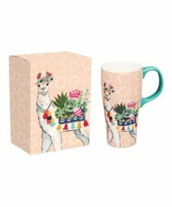 Discount 🔥 Evergreen Pink Canyon Llama 16-Oz. Travel Mug & Gift Box 🔔