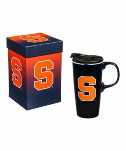Wholesale 🧨 Evergreen Syracuse Orange Black & Orange Boxed 17-Oz. Travel Mug 😀