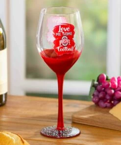 Cheapest ✔️ Evergreen Ohio State Buckeyes Red Boxed Wineglass 🎉