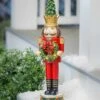 Best Pirce ✨ Evergreen Red LED Light-Up Nutcracker Garden Statue 🔔