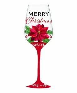 Best Pirce π₯ Evergreen Red Poinsettia 'Merry β Christmas' Stemmed Wine Glass & Box Set π― 5 Best Pirce π₯ Evergreen Red Poinsettia 'Merry β Christmas' Stemmed Wine Glass & Box Set π― -Outlet Evergreen Shop zu107097873 alt 2 tm1659652378
