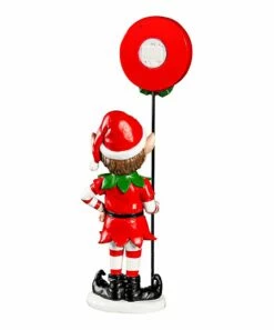 Discount 😀 Evergreen Red Santa's Elf Helper LED Light-Up Garden Statue 😀 -Outlet Evergreen Shop zu107097904 alt 5 tm1657213878