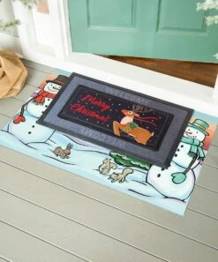 Flash Sale 👍 Evergreen Green & White Snowmen & Friends Layering Mat 🌟 -Outlet Evergreen Shop zu107139787 alt 7 tm1669412925