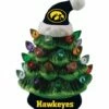 Budget 🎁 Evergreen Iowa Hawkeyes Green Tree & Santa Hat LED Light-Up Ornament ❤️