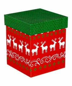 Coupon 😀 Evergreen Red Reindeer Stemless Wine Glass & Box Set ✔️ -Outlet Evergreen Shop zu107139885 alt 4 tm1659652378