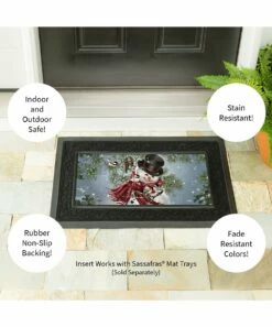 New ⭐ Evergreen Blue & White Snowman Snuggles Sassafras Doormat Inset 😉 -Outlet Evergreen Shop zu107139890 alt 2 tm1665243894