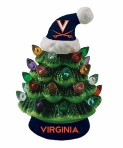 Outlet 😍 Evergreen Virginia Cavaliers Green Tree & Santa Hat LED Light-Up Ornament 🔔