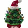 New ✔️ Evergreen Arizona Cardinals Green Tree & Santa Hat LED Light-Up Ornament 🎉