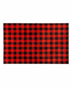 Cheapest ✔️ Evergreen Red & Black Buffalo Check Door Mat ✨ -Outlet Evergreen Shop zu107143702 alt 3 tm1658512656