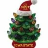 Hot Sale 🥰 Evergreen Iowa State Green Tree & Santa Hat LED Light-Up Ornament 🎉