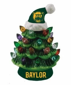 Wholesale 🥰 Evergreen Baylor University Green Tree & Santa Hat LED Light-Up Ornament ✔️