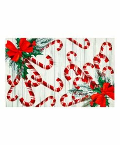 Flash Sale 🧨 Evergreen White & Red 🍬 Candy Canes Doormat 👏 -Outlet Evergreen Shop zu107143740 alt 3 tm1658512656
