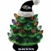 Best reviews of 🔥 Evergreen Baltimore Ravens Green Tree & Santa Hat LED Light-Up Ornament 😍