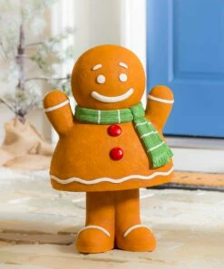 Cheapest 🎁 Evergreen Brown & Green Gingerbread Garden Statue 😉