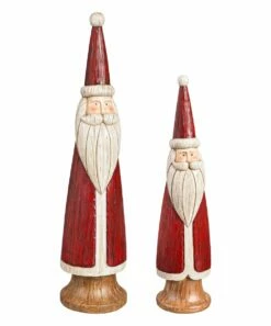 Wholesale ✨ Evergreen Red & White Vintage-Style Santa Statue - Set Of Two 💯 -Outlet Evergreen Shop zu107149871 alt 2 tm1658512656