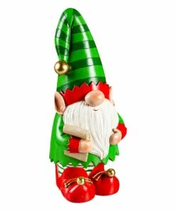 Best Pirce 🛒 Evergreen Green Stripe LED Elf Garden Gnome ✔️ -Outlet Evergreen Shop zu107149908 alt 2 tm1658512656