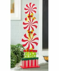 Flash Sale 🛒 Evergreen Red Stacked 🍬 Candy Leaning Porch Sign ✔️ -Outlet Evergreen Shop zu107149940 alt 1 tm1658512656