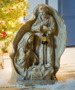 Best Sale 💯 Evergreen Brown Mary & Joseph Light-Up Nativity Scene Figurine 🔔