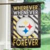 Buy 🎉 Evergreen Black & Yellow Pittsburgh Steelers 'Wherever Whenever' Flag ✨