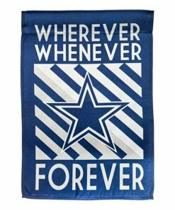 New 🔥 Evergreen Blue & White Dallas Cowboys 'Wherever Whenever Forever' Flag 👏 -Outlet Evergreen Shop zu107453661 alt 1 tm1659618476