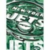 Budget 👍 Evergreen Green & White New York Jets Justin Patten Suede Outdoor Flag 💯