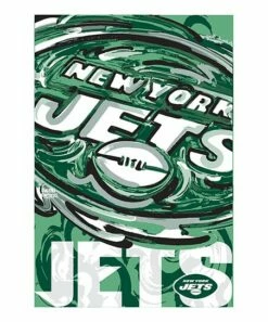 Budget 👍 Evergreen Green & White New York Jets Justin Patten Suede Outdoor Flag 💯