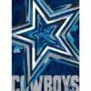 Hot Sale 🧨 Evergreen Blue & White Dallas Cowboys Justin Patten Suede Outdoor Flag 🔥