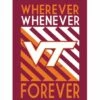 New 👏 Evergreen Virginia Tech Maroon 'Wherever, Whenever, Forever' Flag 👍