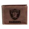 Budget ✨ Evergreen Brown Las Vegas Raiders Leather Bi-Fold Wallet ⭐