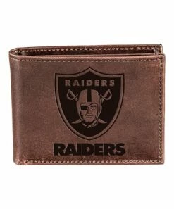 Budget ✨ Evergreen Brown Las Vegas Raiders Leather Bi-Fold Wallet ⭐