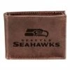 Top 10 ✨ Evergreen Brown Seattle Seahawks Leather Bi-Fold Wallet 🔥