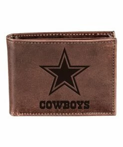 Buy 🌟 Evergreen Brown Dallas Cowboys Leather Bi-Fold Wallet 🎁