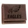 Buy ⭐ Evergreen Brown Philadelphia Eagles Leather Tri-Fold Wallet 🎁